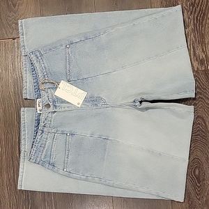 ❤️ NWT! PTCL ULTRA HIGH RISE WIDE LEG COTTON SEAM JEANS
